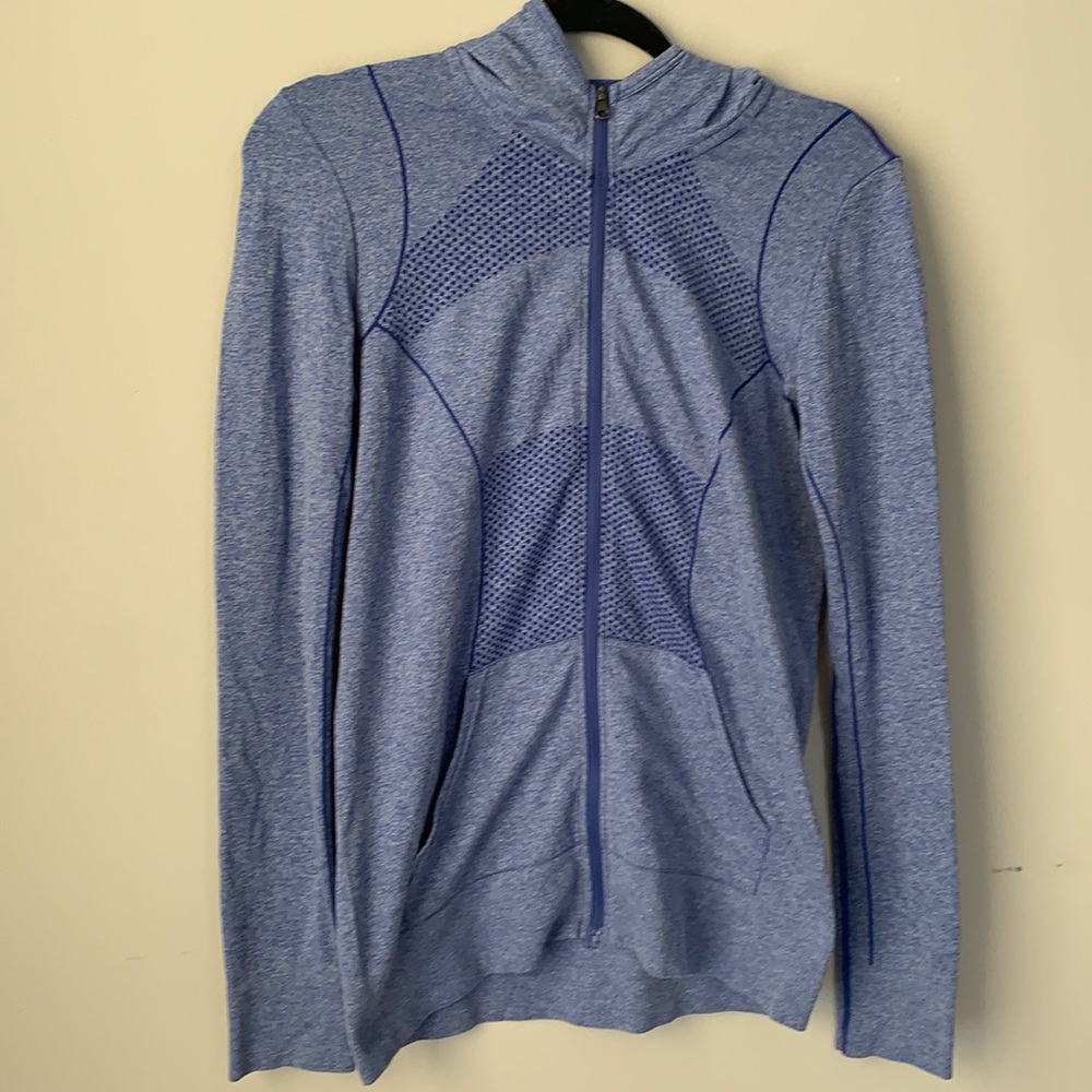 ZELLA Blue Zip Up Athletic Jacket, Stretchy, Size Small